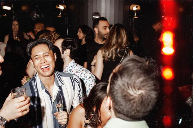 Guests photographed during a busy night at a venue